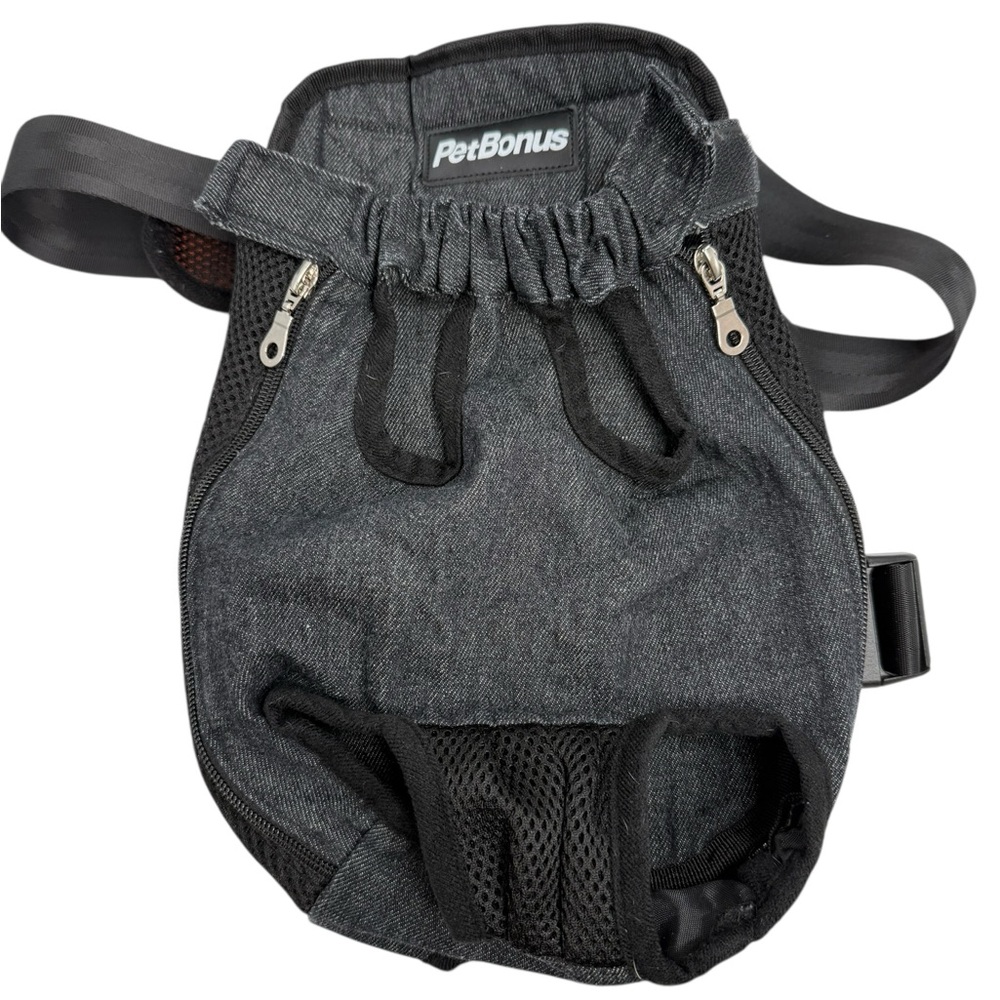 PetBonus Gray Pet Carrier dog sling  Backpack size medium